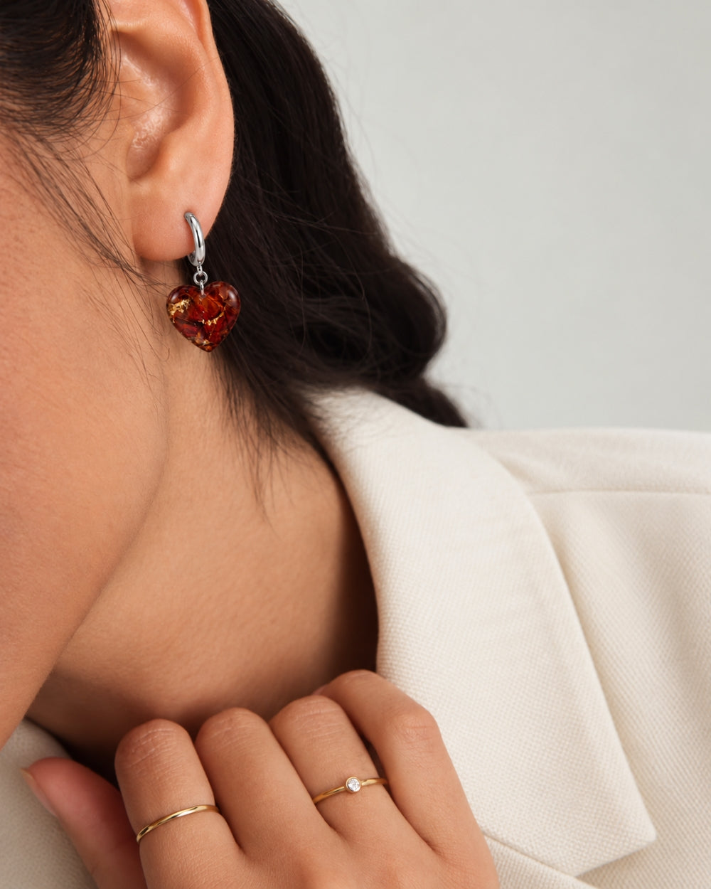 Dôme Monchérie Rose Earring