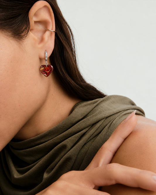 Dôme Monchérie Rose Earring